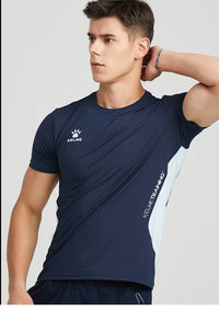 KELME Men's T-shirt Running Sports Shirt Short Sleeve Trainning Exercise Gym Quick Dry Sportswear Breathable T-Shirt 8151TX1003