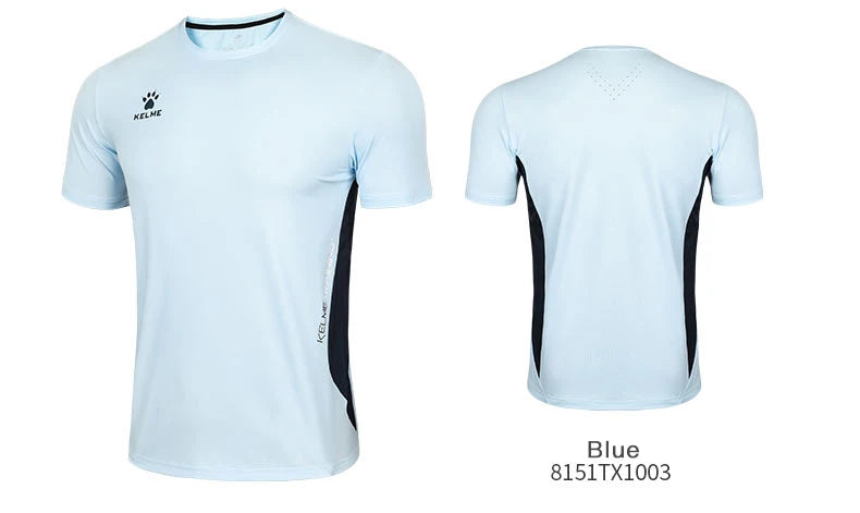 KELME Men's T-shirt Running Sports Shirt Short Sleeve Trainning Exercise Gym Quick Dry Sportswear Breathable T-Shirt 8151TX1003