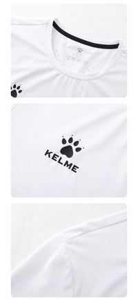 KELME Men's T-shirt Running Sports Shirt Short Sleeve Trainning Exercise Gym Quick Dry Sportswear Breathable T-Shirt 8151TX1003