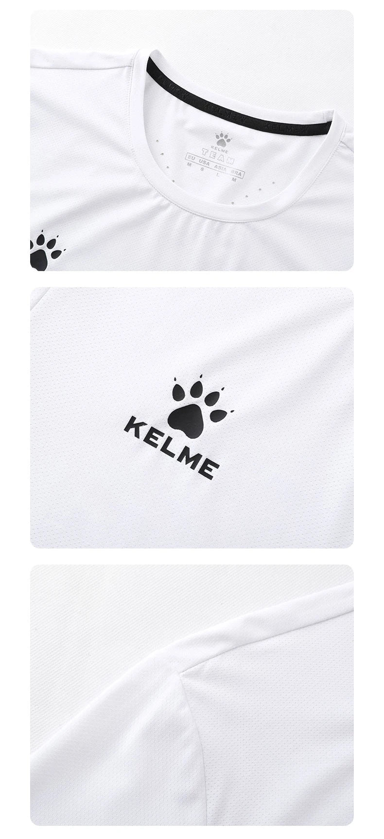 KELME Men's T-shirt Running Sports Shirt Short Sleeve Trainning Exercise Gym Quick Dry Sportswear Breathable T-Shirt 8151TX1003