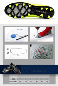 KELME Football Shoes AG Cleats Men Adult Game Training AG Rubber Boots High Cleats Sneakers Professional 6871001