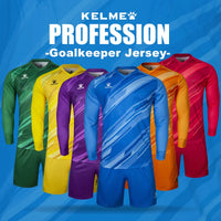 KELME Men Football Jerseys Goalkeeper Jersey Kid Long Sleeve Football Uniform Soccer Shorts Traning Sponge Protector 3801286