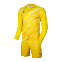 KELME Men Football Jerseys Goalkeeper Jersey Kid Long Sleeve Football Uniform Soccer Shorts Traning Sponge Protector 3801286