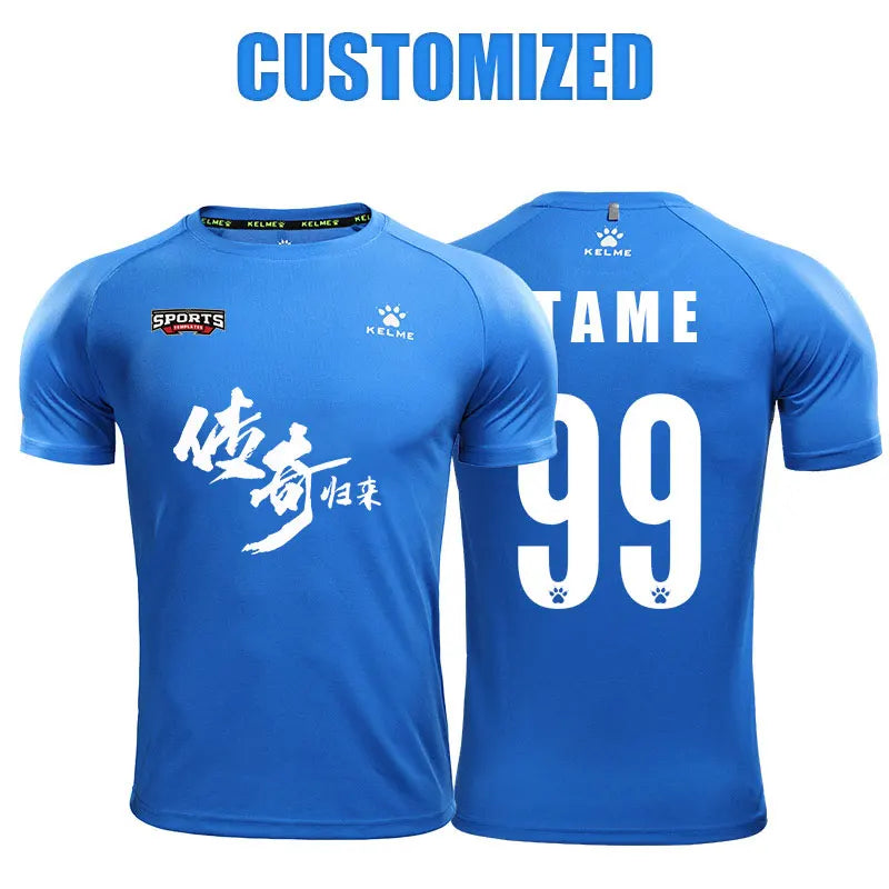 KELME Men's T-shirt Men Soccer Basketball Running Trainning Exercise Gym Quick Dry Fitness Sportswear Breathable T Shirt 871002