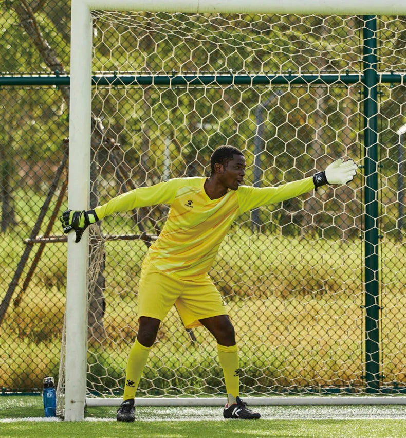 KELME Men Football Jerseys Goalkeeper Jersey Kid Long Sleeve Football Uniform Soccer Shorts Traning Sponge Protector 3801286