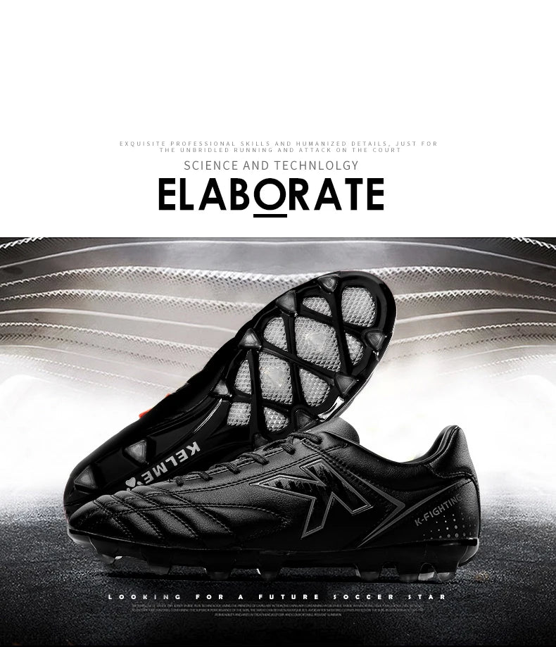 KELME Football Shoes AG Cleats Men Adult Game Training AG Rubber Boots High Cleats Sneakers Professional 6871001