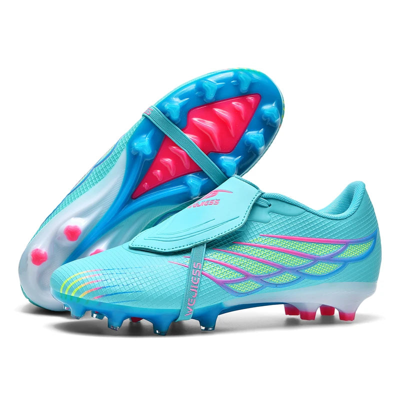 Unisex Football Shoes Lightweight Breathable Comfortable Soccer Shoes Long Stud Low Top