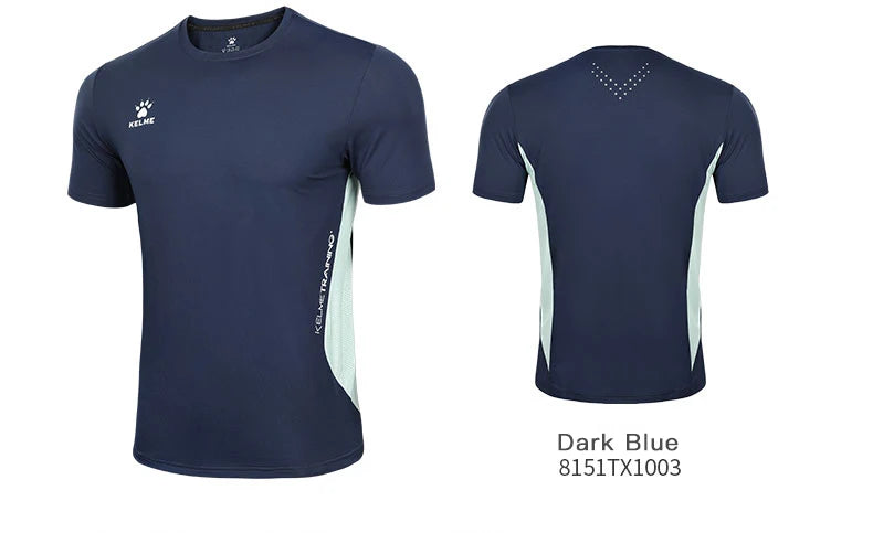 KELME Men's T-shirt Running Sports Shirt Short Sleeve Trainning Exercise Gym Quick Dry Sportswear Breathable T-Shirt 8151TX1003