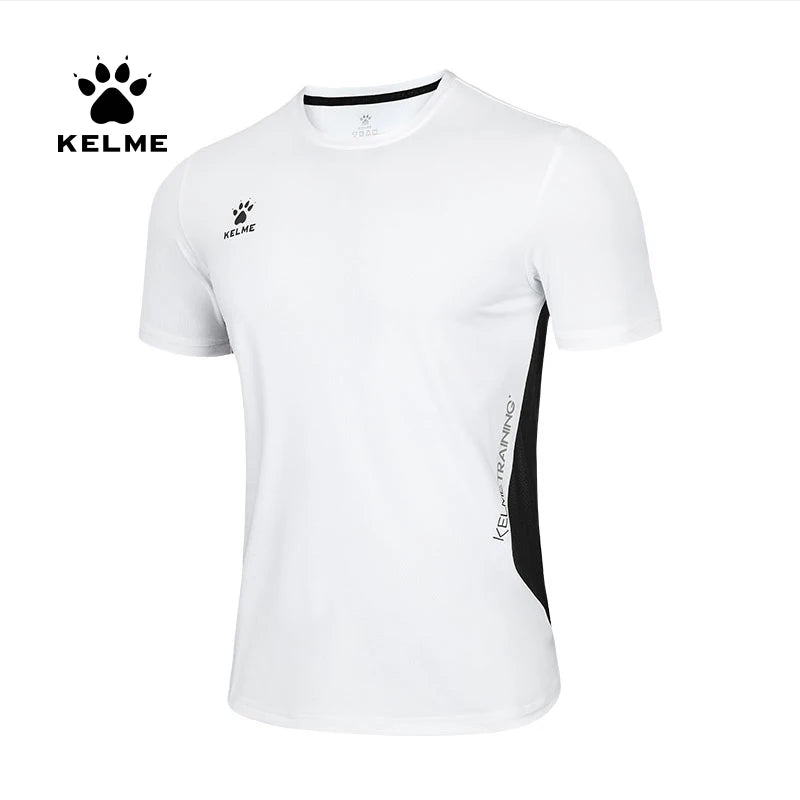 KELME Men's T-shirt Running Sports Shirt Short Sleeve Trainning Exercise Gym Quick Dry Sportswear Breathable T-Shirt 8151TX1003