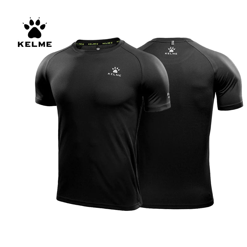KELME Men's T-shirt Men Soccer Basketball Running Trainning Exercise Gym Quick Dry Fitness Sportswear Breathable T Shirt 871002