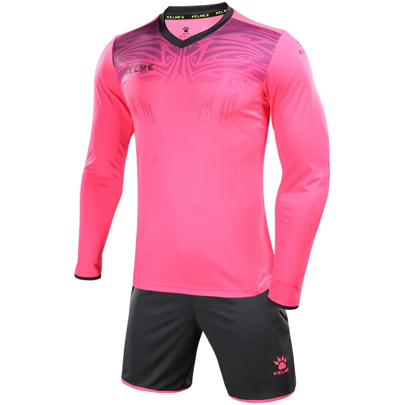 KELME Men's Goalkeeper Jersey Custom Football Uniforms Men Training Suit Sponge Protector Jerseys Soccer Tracksuit Kids 3871007