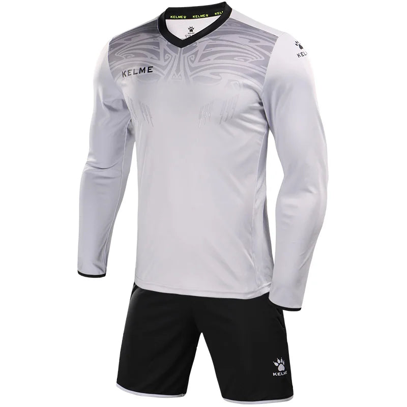 KELME Men's Goalkeeper Jersey Custom Football Uniforms Men Training Suit Sponge Protector Jerseys Soccer Tracksuit Kids 3871007