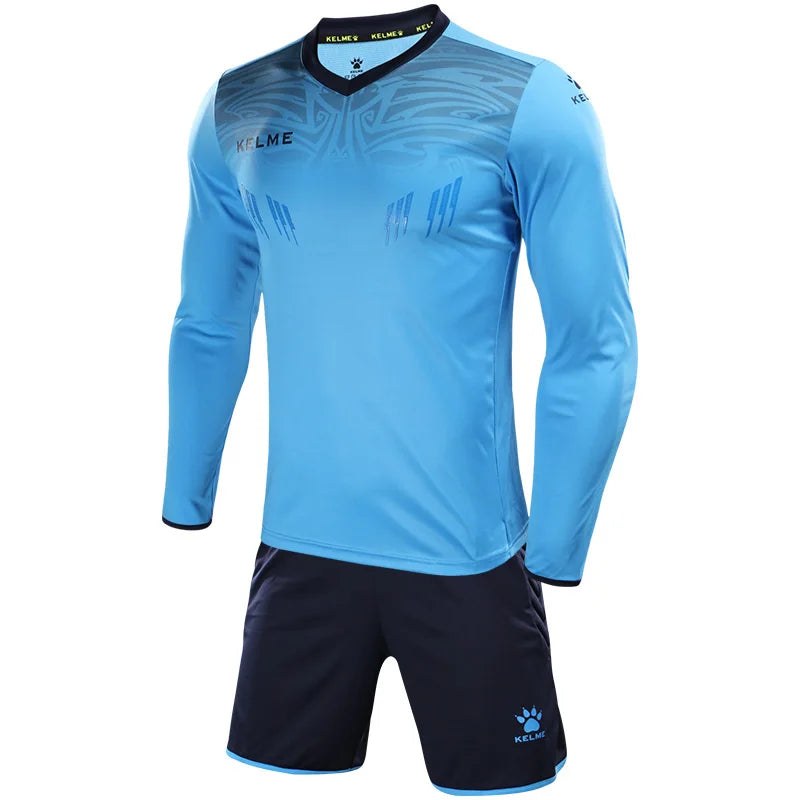 KELME Men's Goalkeeper Jersey Custom Football Uniforms Men Training Suit Sponge Protector Jerseys Soccer Tracksuit Kids 3871007