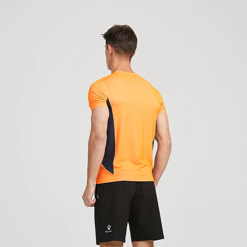 KELME Men's T-shirt Running Sports Shirt Short Sleeve Trainning Exercise Gym Quick Dry Sportswear Breathable T-Shirt 8151TX1003