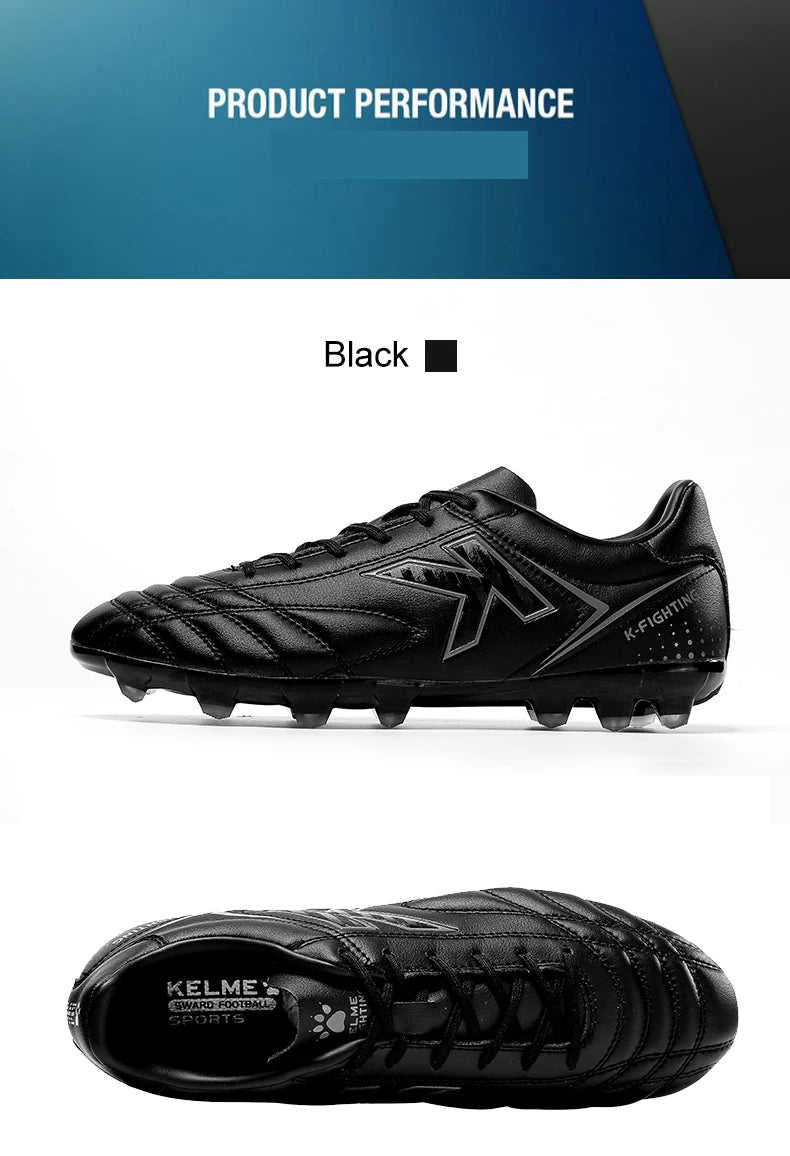 KELME Football Shoes AG Cleats Men Adult Game Training AG Rubber Boots High Cleats Sneakers Professional 6871001