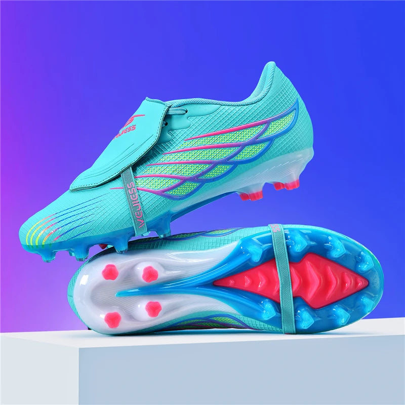Unisex Football Shoes Lightweight Breathable Comfortable Soccer Shoes Long Stud Low Top