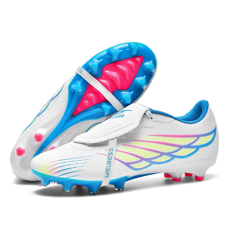 Unisex Football Shoes Lightweight Breathable Comfortable Soccer Shoes Long Stud Low Top