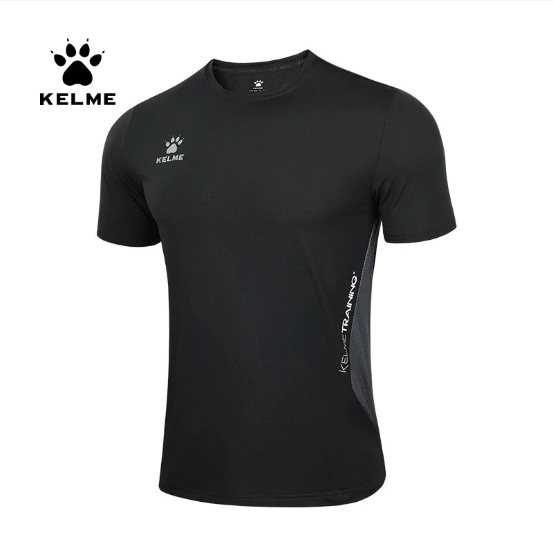 KELME Men's T-shirt Running Sports Shirt Short Sleeve Trainning Exercise Gym Quick Dry Sportswear Breathable T-Shirt 8151TX1003