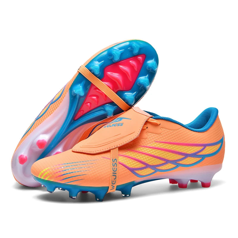 Unisex Football Shoes Lightweight Breathable Comfortable Soccer Shoes Long Stud Low Top