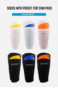 Authentic Soccer Shin Guard Pad Sleeve (w/ Pocket)