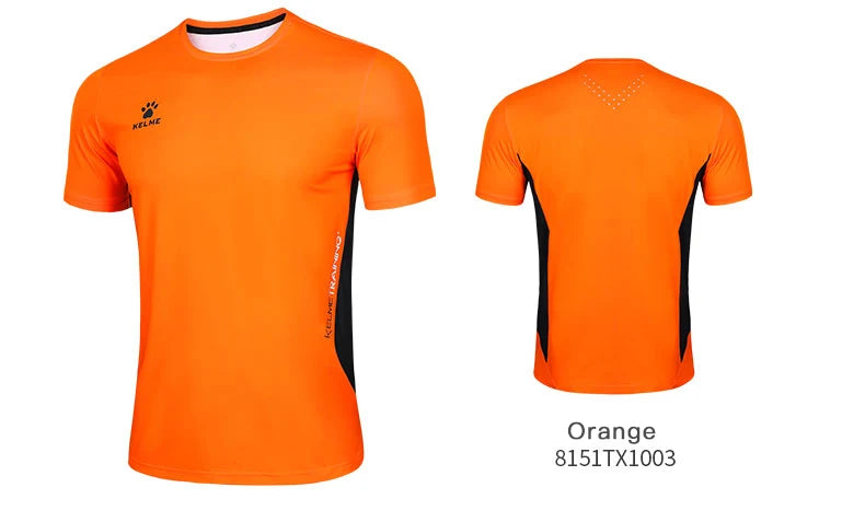 KELME Men's T-shirt Running Sports Shirt Short Sleeve Trainning Exercise Gym Quick Dry Sportswear Breathable T-Shirt 8151TX1003