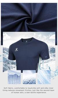 KELME Men's T-shirt Running Sports Shirt Short Sleeve Trainning Exercise Gym Quick Dry Sportswear Breathable T-Shirt 8151TX1003