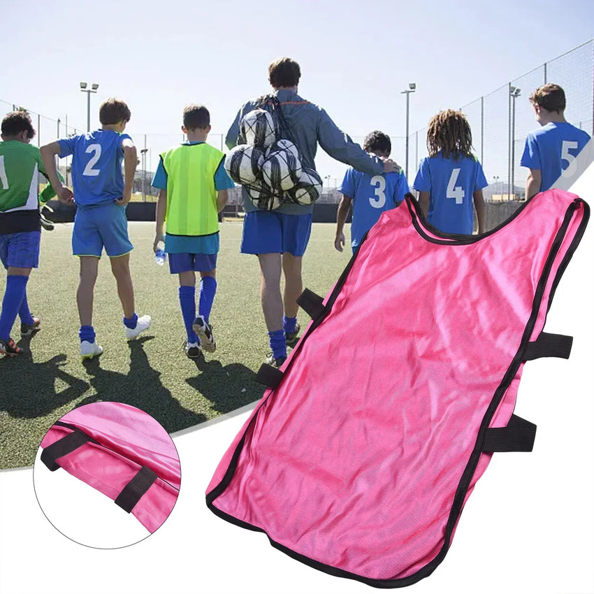 1x Loose Fitment and Lightweight Child Sports Training BIBS Vests for Basketball Cricket Soccer Football Rugby Mesh
