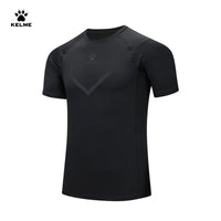 KELME Mens Running Shirts Workout Tops Men Sport Fitness Shirts Gym Tops Men Crew Neck Breathable T-Shirt