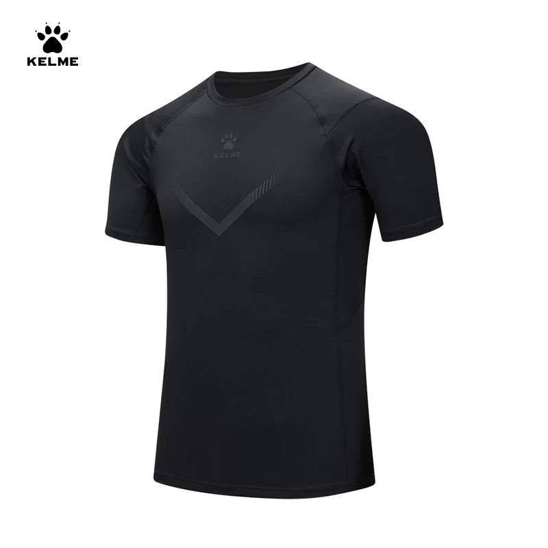 KELME Mens Running Shirts Workout Tops Men Sport Fitness Shirts Gym Tops Men Crew Neck Breathable T-Shirt