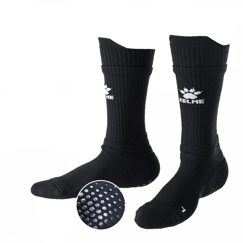 KELME Pro Football Anti Slip Mid-Calf Grip Socks (Silicon Base Grip)