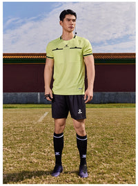 Kelme Football Referee Suit New Breathable Short-sleeved Personalized Custom Referee Jersey Outdoor Sports Suit