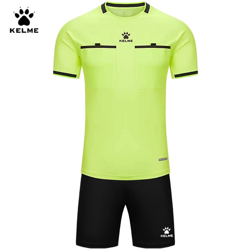 Kelme Football Referee Suit New Breathable Short-sleeved Personalized Custom Referee Jersey Outdoor Sports Suit