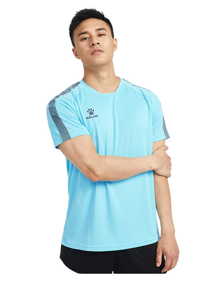 Kelme Sports T-shirt Men's Football Training Suit Short Sleeved Casual Outdoor Running Fitness Breathable Top Summer