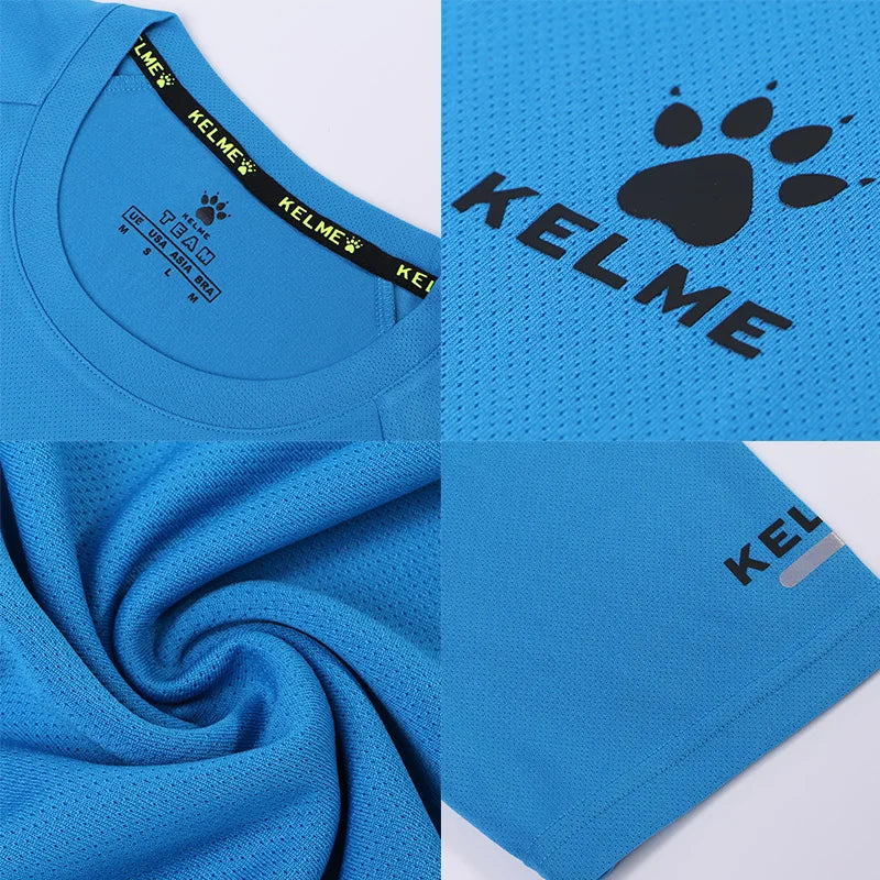 KELME Men's T-shirt Men Soccer Basketball Running Trainning Exercise Gym Quick Dry Fitness Sportswear Breathable T Shirt 871002