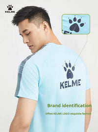 Kelme Sports T-shirt Men's Football Training Suit Short Sleeved Casual Outdoor Running Fitness Breathable Top Summer