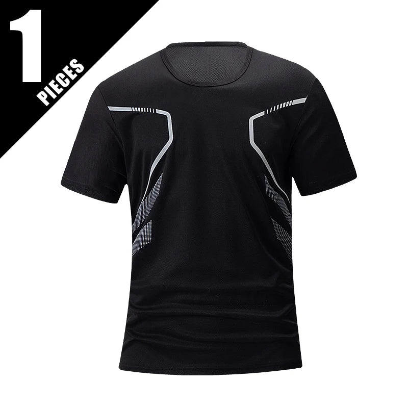 1/3 Piece Men's Short Sleeved Youth Round Neck Printed Quick Drying Sports Interior With Multifunctional Comfort And Casual