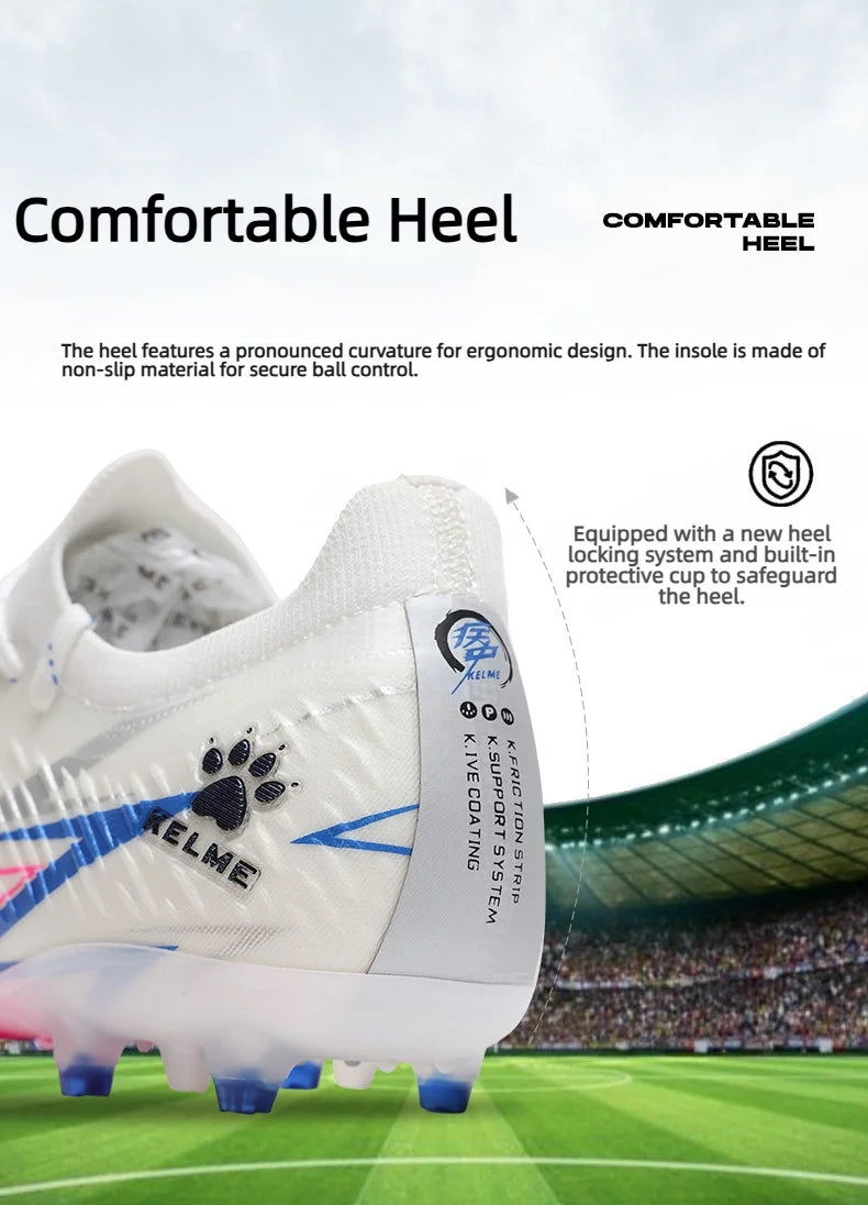 KELME MG Short-Stud Soccer Cleats Firm Ground Football  Shoes for Men Adults Youth Kids Training Competition