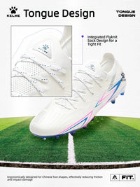 KELME MG Short-Stud Soccer Cleats Firm Ground Football  Shoes for Men Adults Youth Kids Training Competition