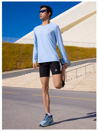 Kelme Men's Running Long Sleeved Outdoor Quick Drying T-shirt Autumn Running Suit Marathon Breathable Sports Top
