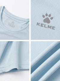 Kelme Men's Sports T-shirt Ice Silk Football Quick-drying Short-sleeved Fitness Outdoor Running Training Breathable Top