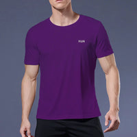 High Quality Polyester Men Running T Shirt Quick Dry Fitness Shirt Training Exercise Clothes Gym Sport Shirt Tops Lightweight
