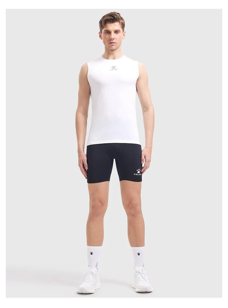 Kelme Sleeveless Fitness T-shirt For Men's Summer High Elastic Breathable Tight Clothing Training Sports Tank Top Running Vest