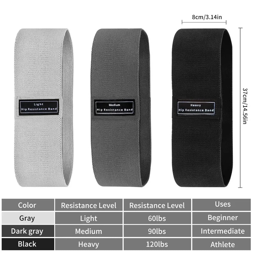 New Fabric Resistance Hip Booty Bands Glute Thigh Elastic Workout Squat Circle Stretch Fitness Strips Loops Yoga Gym Equipment