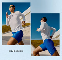 Kelme Men's Running Long Sleeved Outdoor Quick Drying T-shirt Autumn Running Suit Marathon Breathable Sports Top