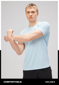 Kelme Men's Sports Tops Quick-drying Fitness Clothes Outdoor Running Breathable Short-sleeved Basketball T-shirt