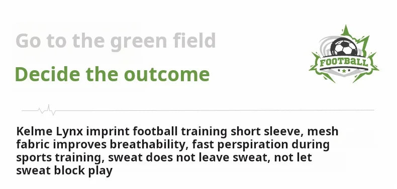 Kelme Sports T-shirt Men's Football Training Suit Short Sleeved Casual Outdoor Running Fitness Breathable Top Summer