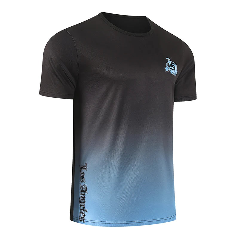 1/3 Piece Men's Four Season Printed Short Sleeved Sports Fitness Quick Drying Comfortable Plus Size Youth Casual Basic Top