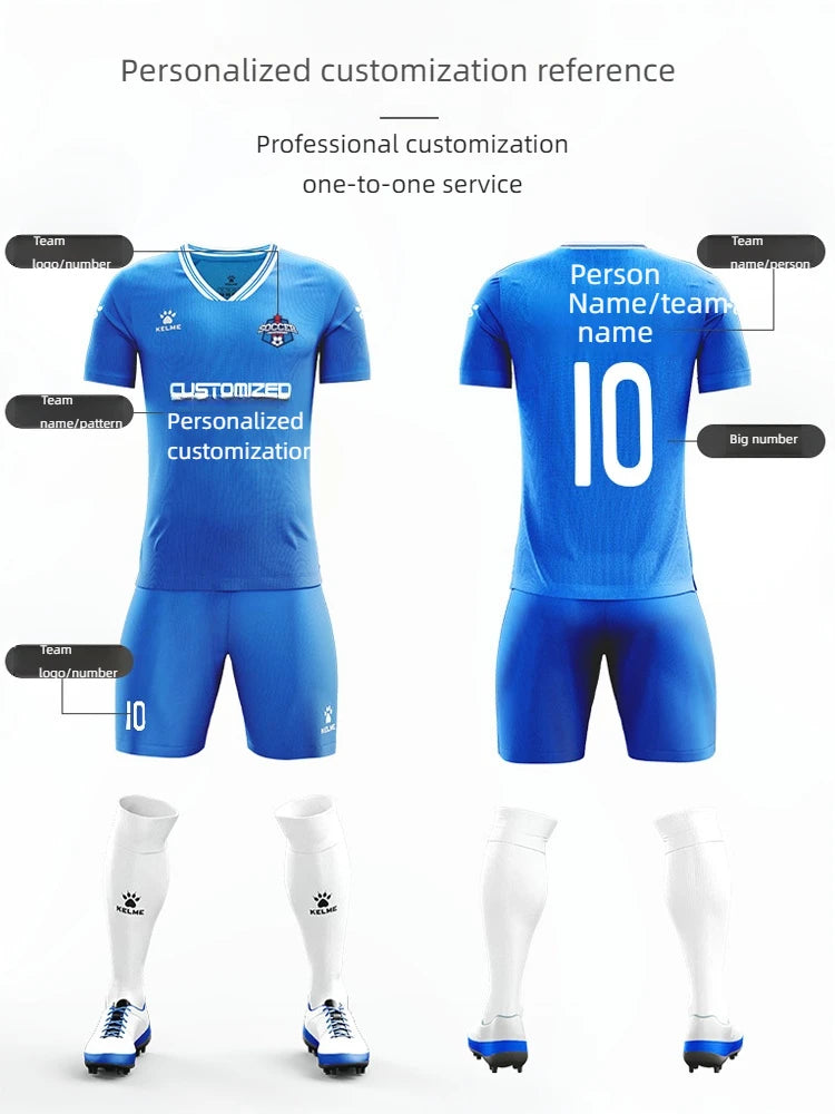 KELME Football Shirts Adults and Kids Team Match Shirts Training Shirts Printed Jerseys