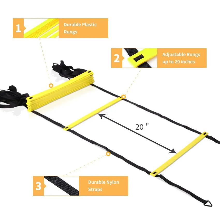 Agility Ladder &  football training plate Removable For Speed Training Sports Flexibility Portable Agility Football Training