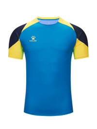 Kelme Men's Soccer Short Sleeve Gym Running Moisture Wicking Round Neck T-shirt Training Exercise Gym Sport Shirt Tops
